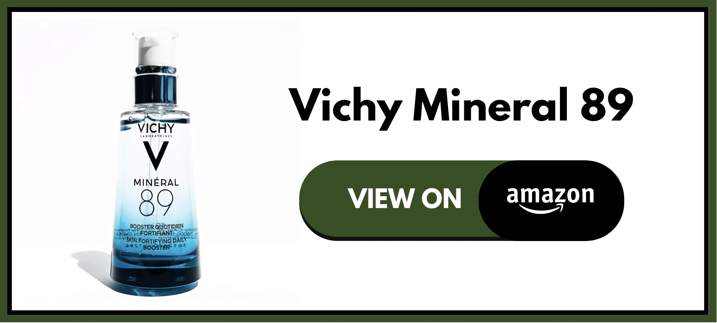 Vichy Mineral 89 Review. Picture of blue Vichy Mineral 89 bottle with white pump.